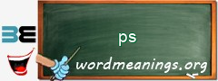 WordMeaning blackboard for ps